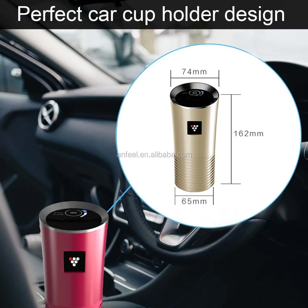 Mini Car Air Cleaner Ion Generator Purifier Filter for Allergies/ Dust