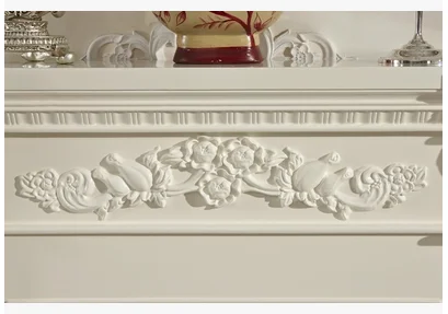 Antique Design Wood Column Electric Fireplace for Villa Living Room or House