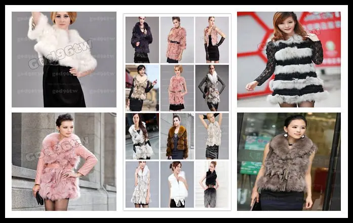 100% Real Genuine Fox Fur Coat vest Jacket Outwear