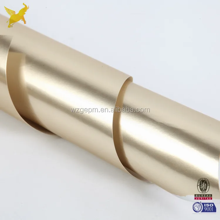 
Gold foil laminated paperboard 