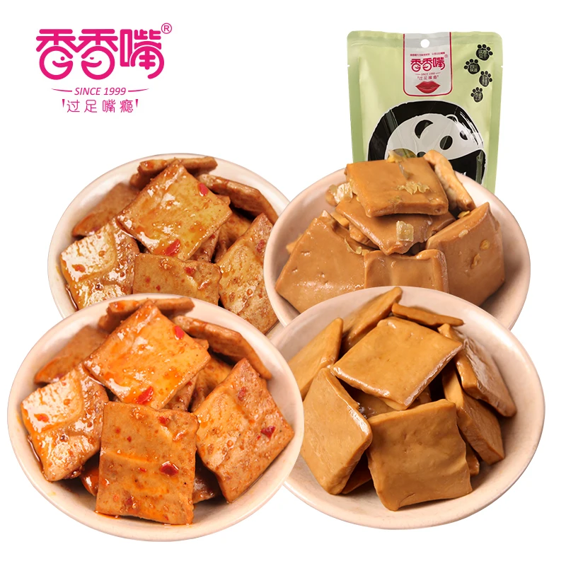 Xiangxiangzui Dougan закуски продукты вегетарианские сушеные Бин творог оптом тофу 206 г 4 вкуса сушеные тофу закуски