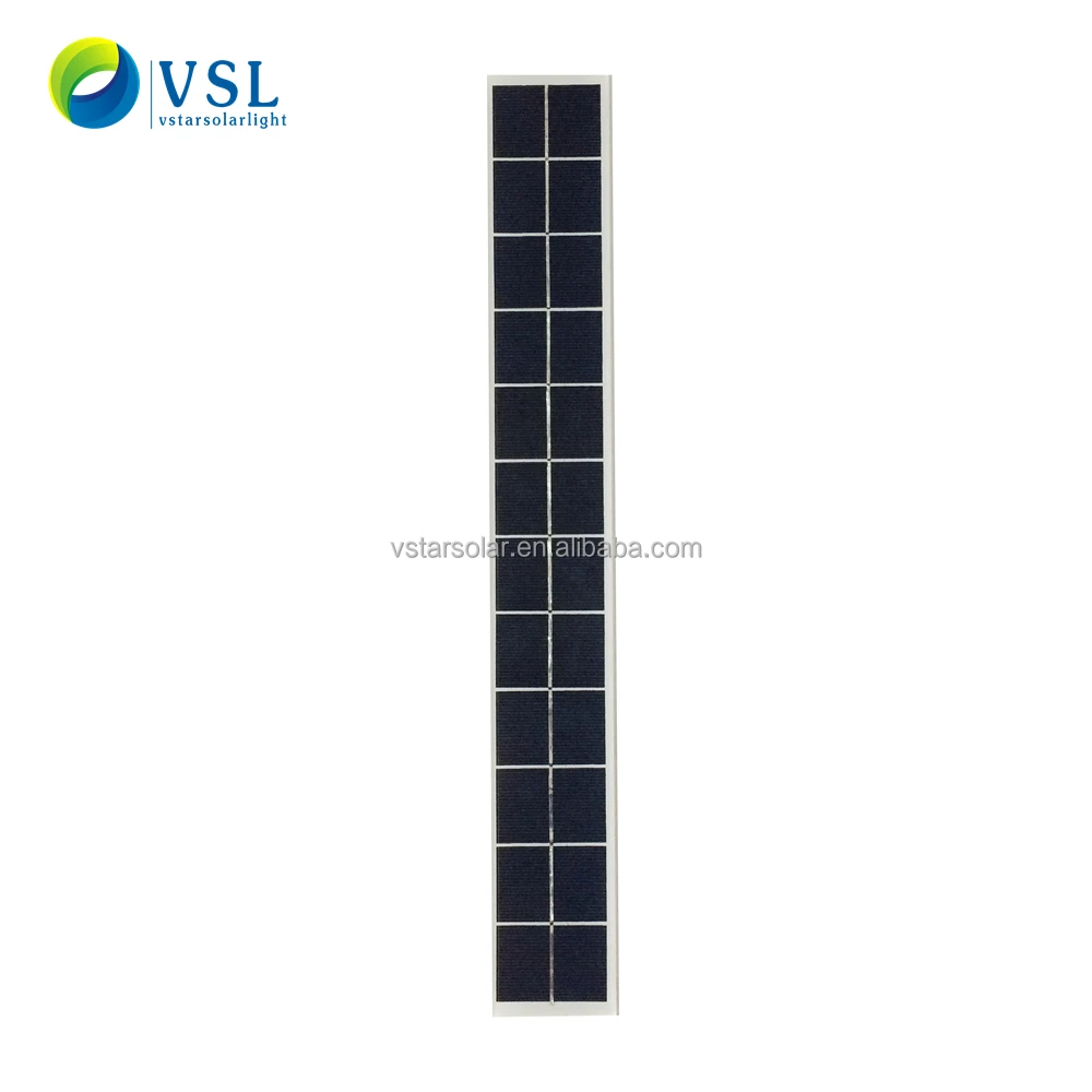 Factory direct 450*60*4.6mm 4W 6V Polycrystalline linear solar panel for advertising box and window lighting