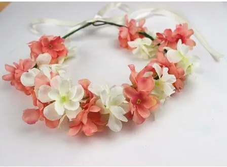 
Bohemian Style Bridal Bridesmaid Hair band Flower Crown Wreath Forehead Headband Beach Accessories Wedding Garland 