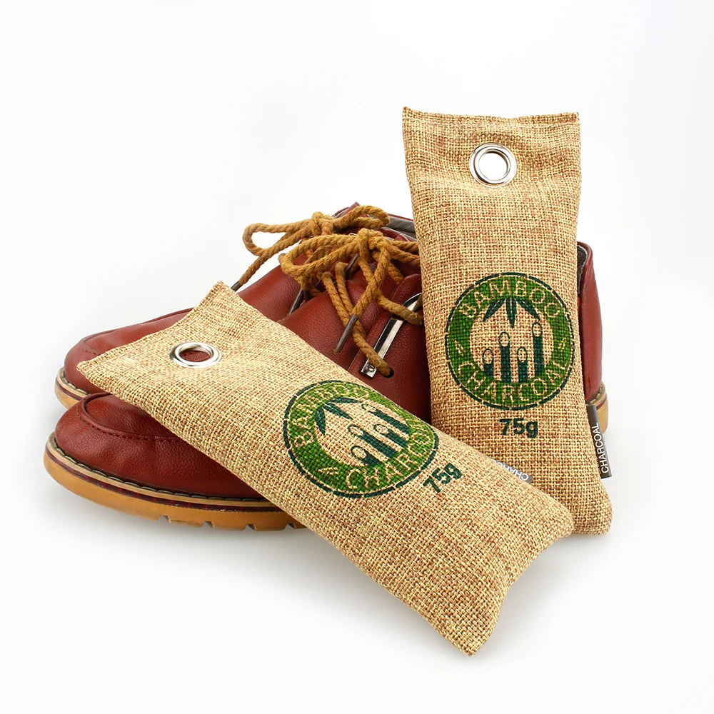 
75g Mini Activated Bamboo Charcoal Shoes Deodorizer Air Freshener Purifying Bag 