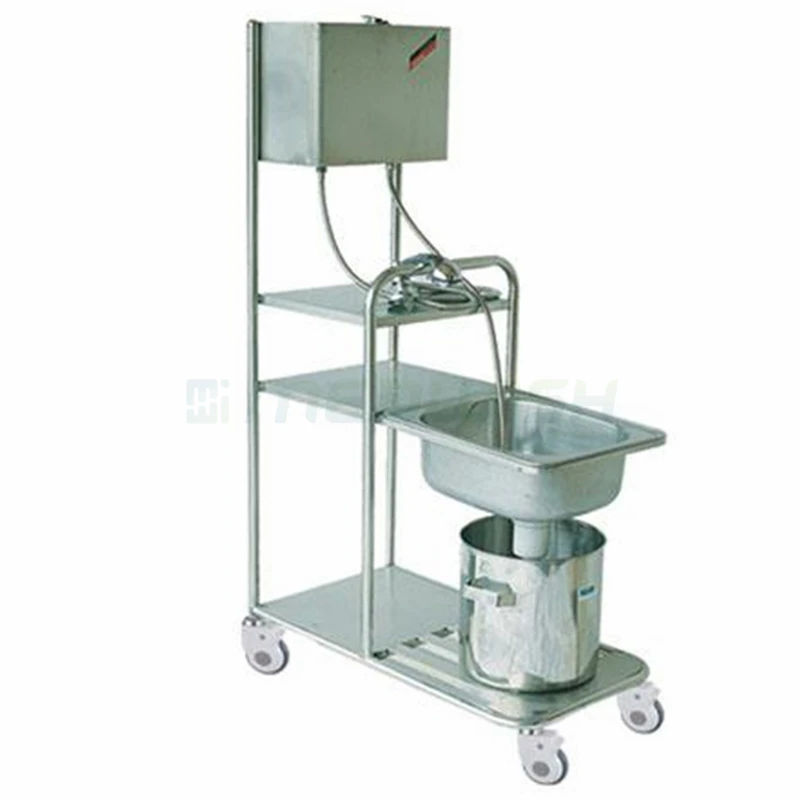 AG-SS077 легко перемещаться из нержавеющей стали для мытья волос бассейна с четырьмя