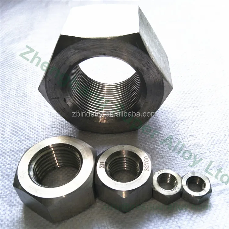 
Duplex S32760 / F55 / ASTM ASME A240 1.4501 HEX NUT din934 m12 m20 
