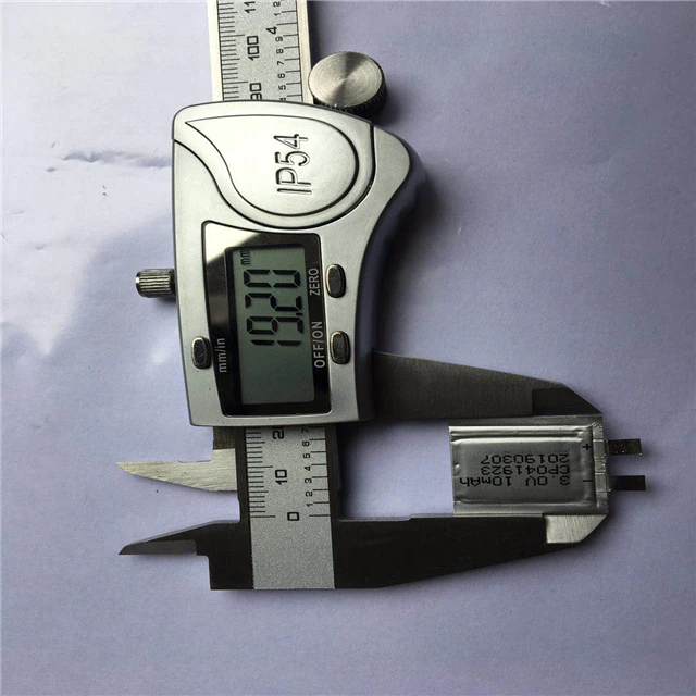 Primary Lithium Manganese Dioxide 3V LiMnO2 battery model 041923 thin 10mAh