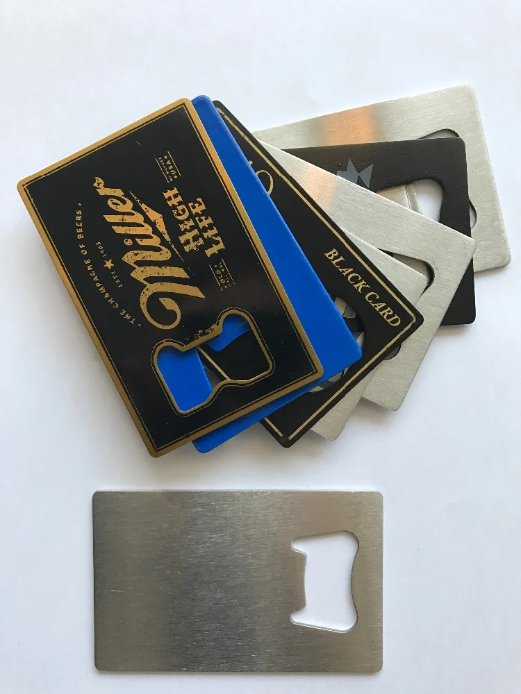 High Quality Rectangle Sublimation Blank Credit Card Bottle Opener