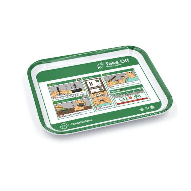 Custom printed clearly plastic melamine square tray