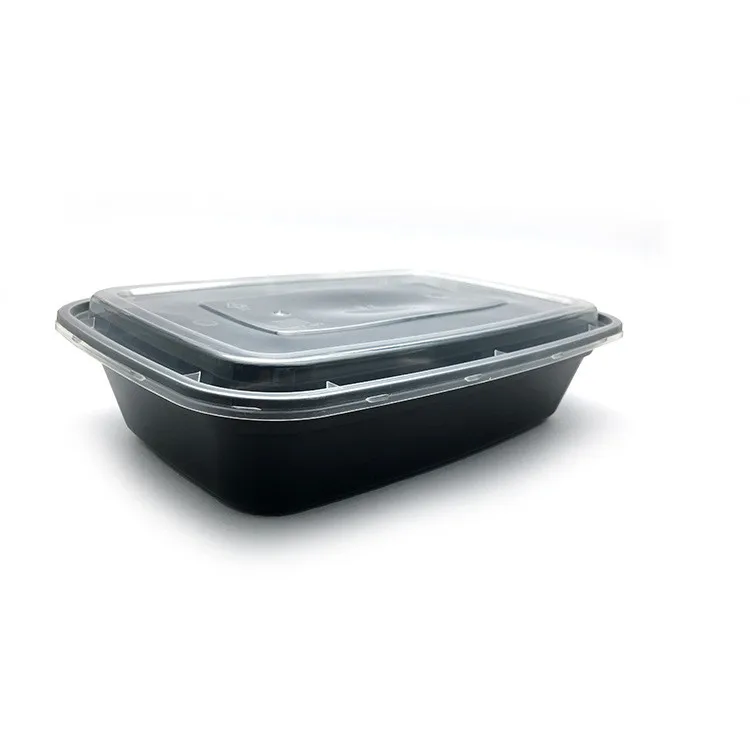 Fast food packaging round disposable plastic box,1000 ml disposable food containers