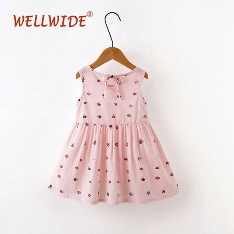 
2020 Latest Floral Baby Girl Pink Dress 
