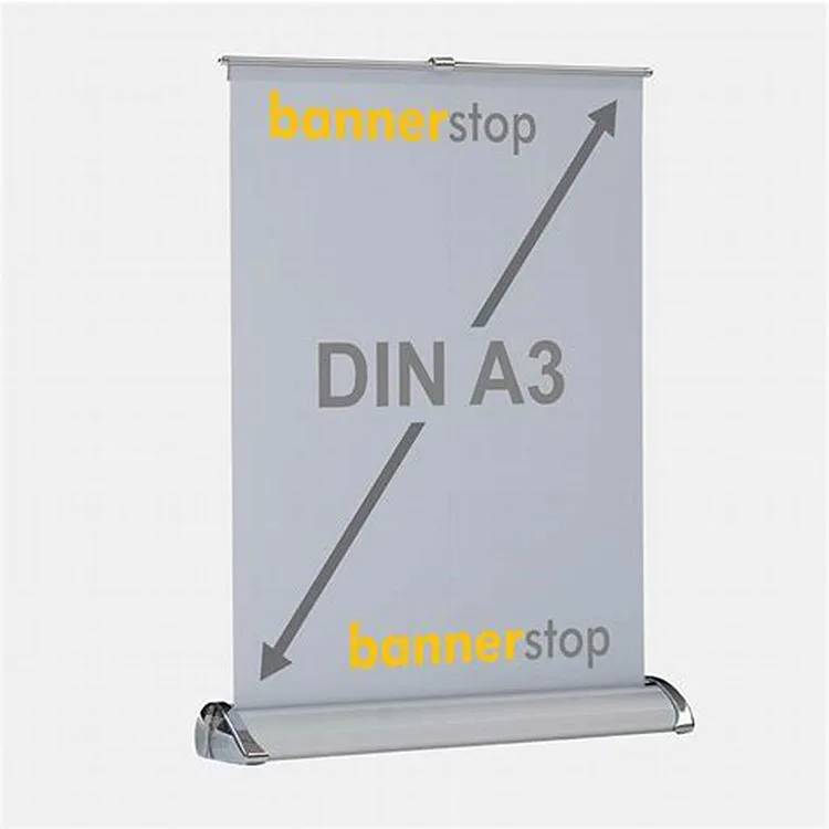 Modern High Quality Custom Desktop Retractable Mini Roll Up Banner Standee