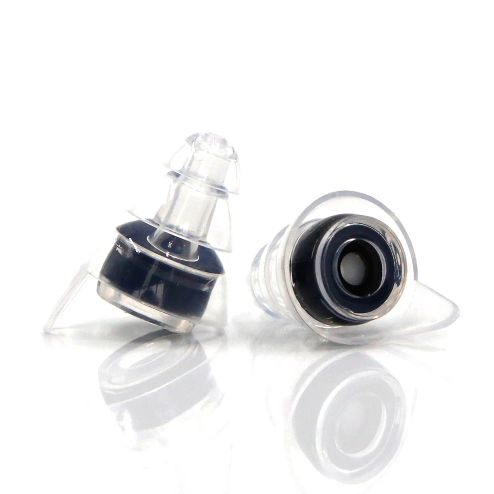 Soundproof high fidelity silicone musician filter earplugs