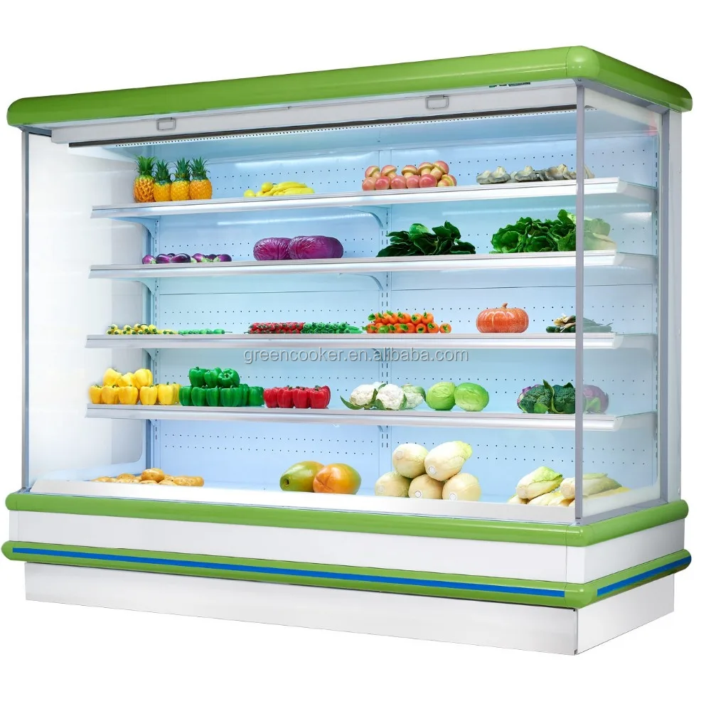 Supermarket Open Dairy Cabinets Remote Multidecks Open Chiller