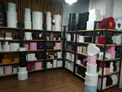 Personalized velvet flower box round cardboard flower box for rose flower packaging