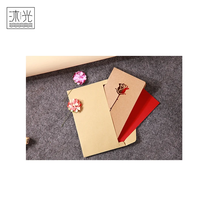 
Wholesale Customized Design Paper Cut Folding Cutout Greeting Cards With Envelopes 