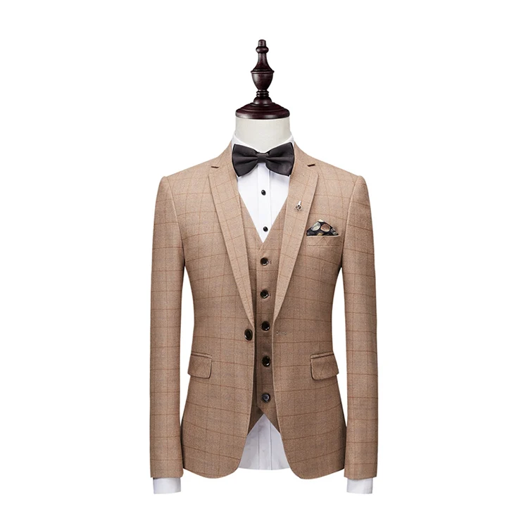 Tailor  Made Slim Fit Style Men Business Suits Men Wedding Suits One Button Luxury Blazer Pants Suit for Men