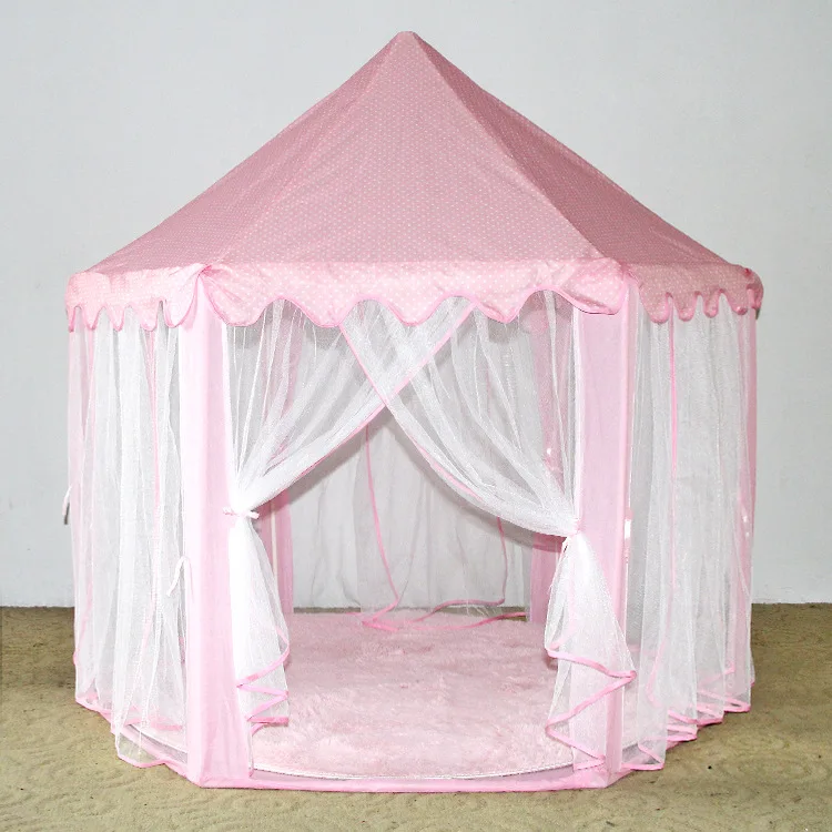 CC-13 Hot selling toy tent for kids indoor kids play Pink Princess Castle Tent