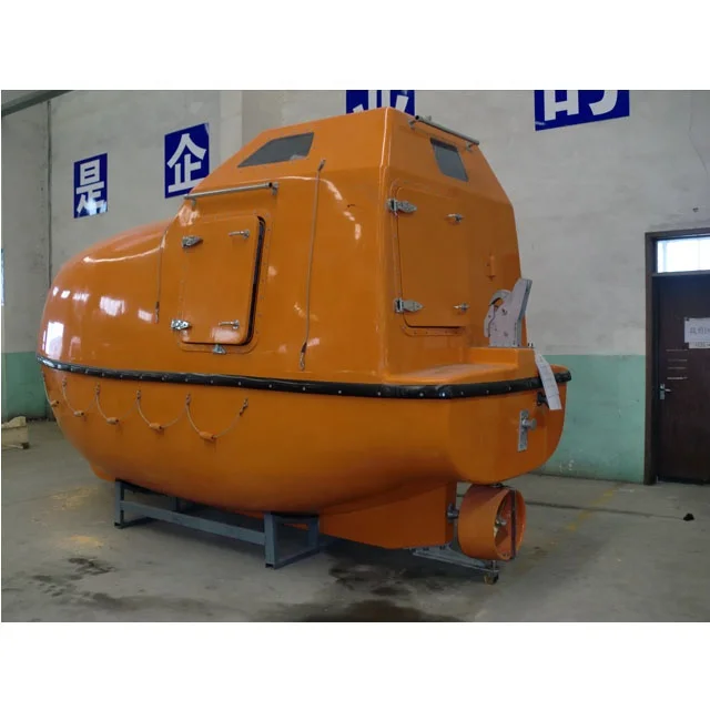 China Solas 6.5M length lifesaving lifeboat F.R.P Totally enclosed lifeboat freefall lifeboat
