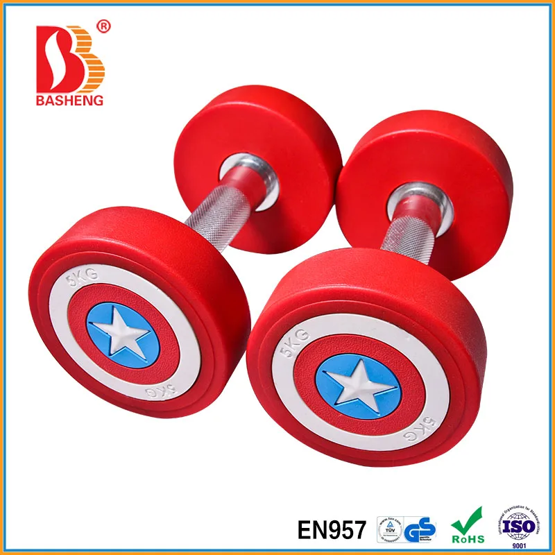Оптовая продажа, гантели из искусственной кожи Капитана Америка