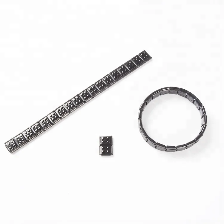 Japanese Anti-radiation Magnetic Germanium Health Black Stainless Steel Bracelet