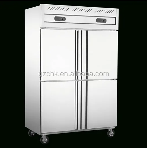 4 door stainless steel refrigerator /CE approval upright 1000L freezer /chiller