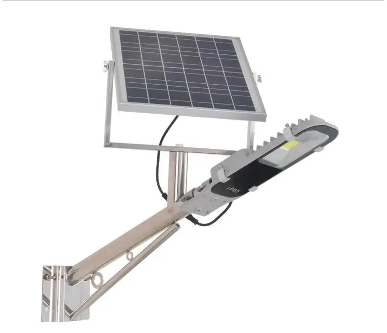 Solar Light 10W 600 Lumens Post Light IP65 Solar Trajectory Light with Sensor Control for Street, Garden, Outd