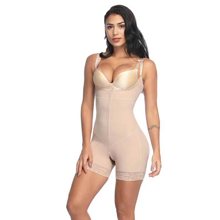 Hot Selling Fat Control Nude Underbust Boyshort Open Crotch  Slimming  Bodysuits