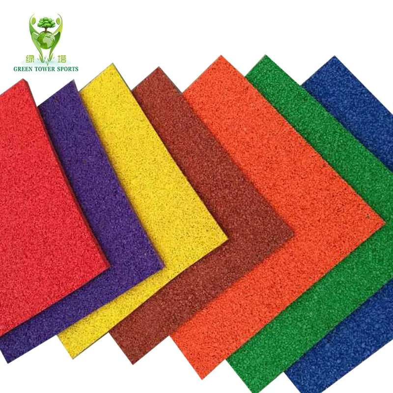 Environmental multi-color epdm granules rubber flooring for running track