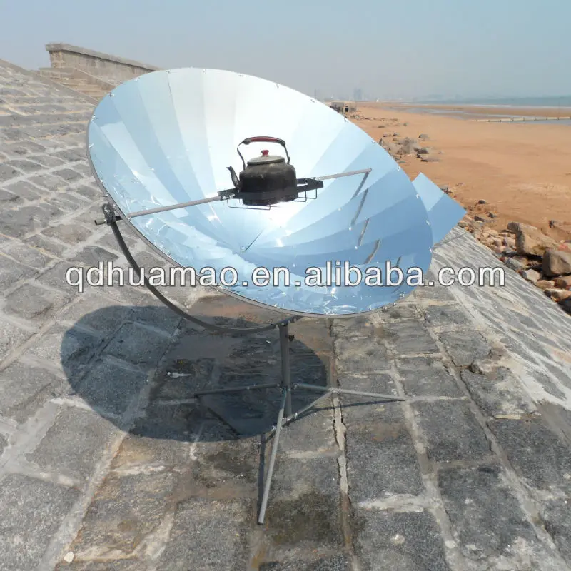 parabolic 24 pieces of mirror aluminum solar cooker oven