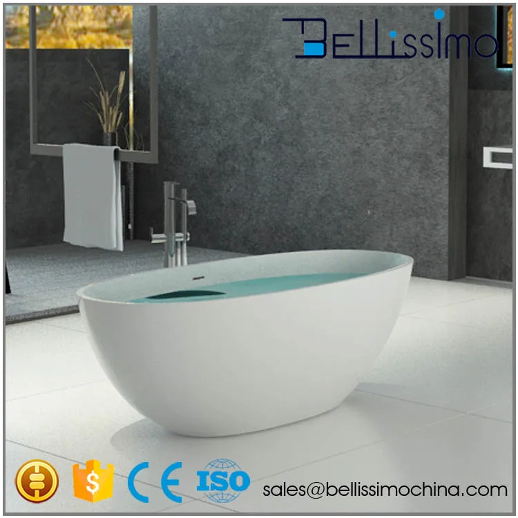 Bellissimo man made stone red tub, solid surface red bathtub, artificial stone tub BS-8628
