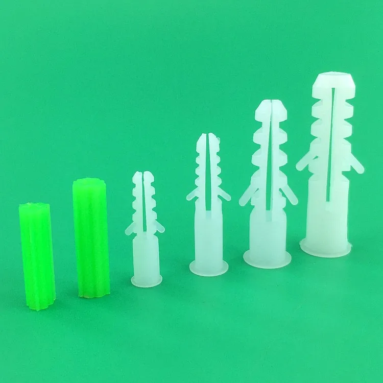 OUORO Green 6mm Building Expansion Pipe Plastic Anchor Wall Plug