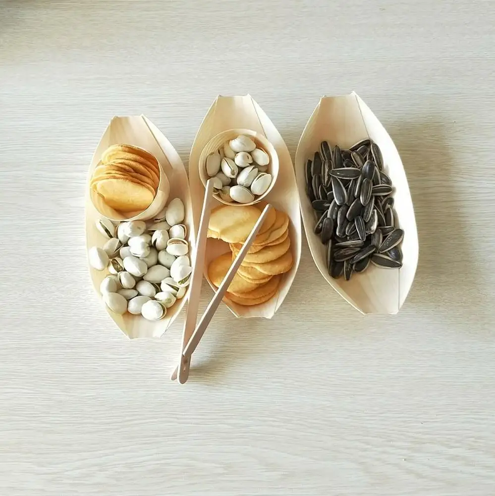 
Disposable bent pine wooden boat tray/plate /bowl/ pop coren/ice cream cone 