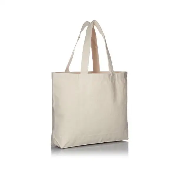 
Wholesale Customized Size Organic Heavy Duty 100% Cotton Canvas Tote Shopping Plain Grocery Bag With Print 