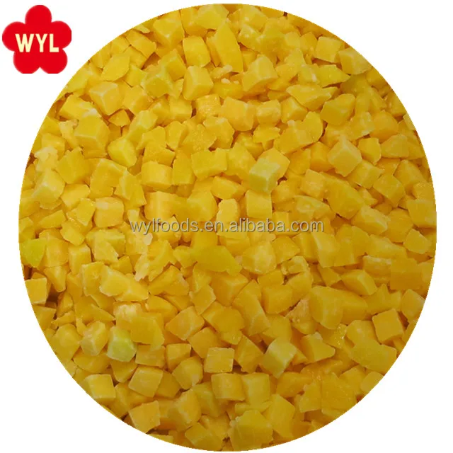IQF Fruit Frozen Yellow Peach Dice in frozen fruits