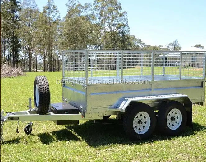 heavy duty OEM ODM service customized dual axle electric braked  hydraulic fluid pumped box tipping trailer