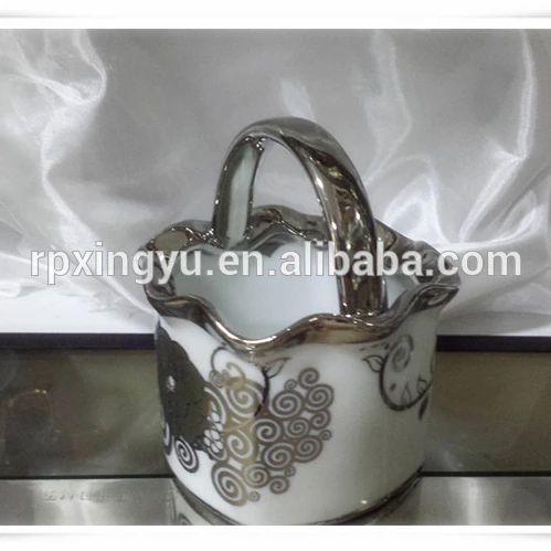 
3pcs porcelain dinnerware, ceramic Napkin holder, sugar pot 