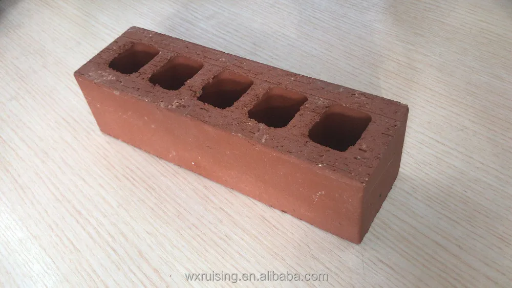 Красный перфорированный глиняный кирпич для загрузки подшипника с античной поверхностью