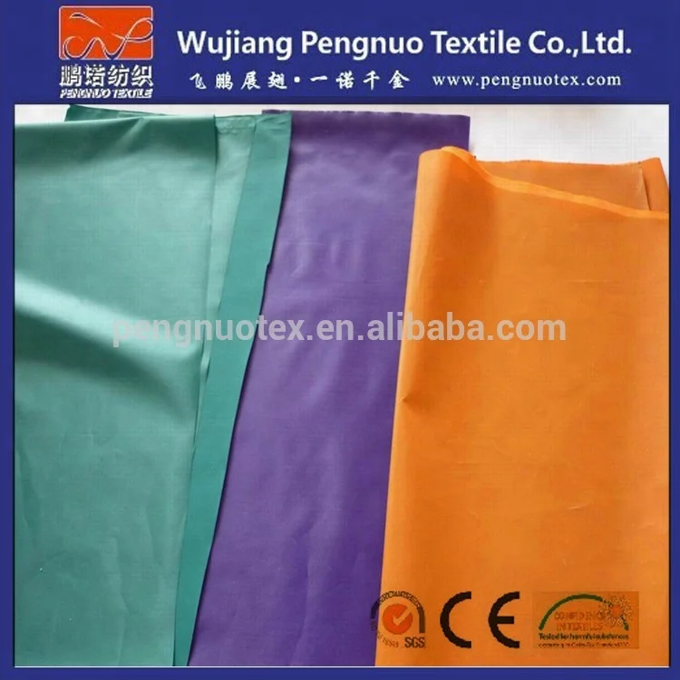 Водонепроницаемая ткань для дождевика, дождевика, полиэстеровый эпонж с ПВХ покрытием, dwr ткань для дождевика и дождевика