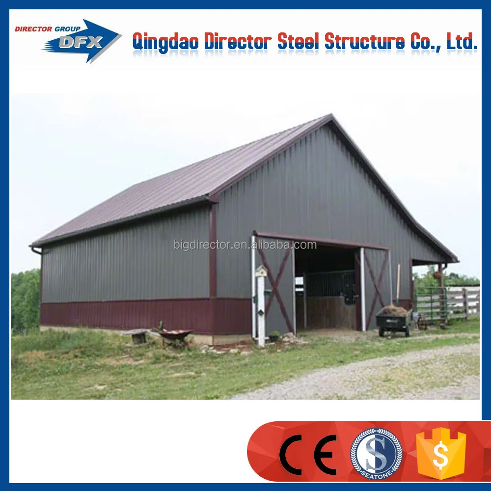 Steel structure small prefab horse stables