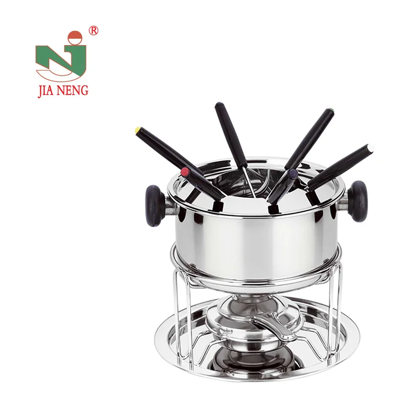 6 Colorful Forks Stainless Steel Chocolate Cheese Fondue Set