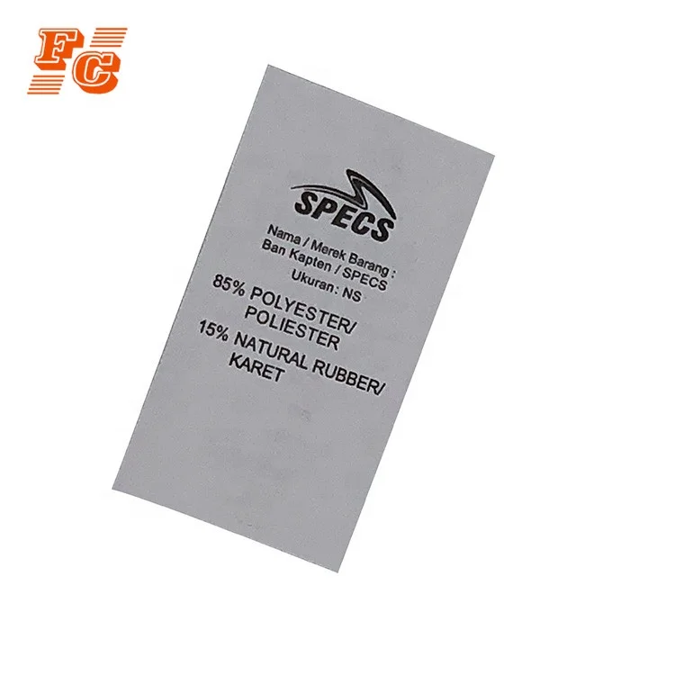 Print polyester washing instructions care label for clothing