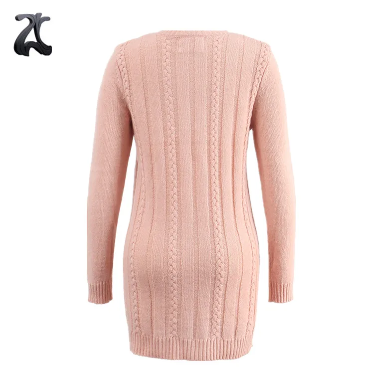 Oversized Long Cable Knit Cardigan Embroidered Alpaca Sweaters Women