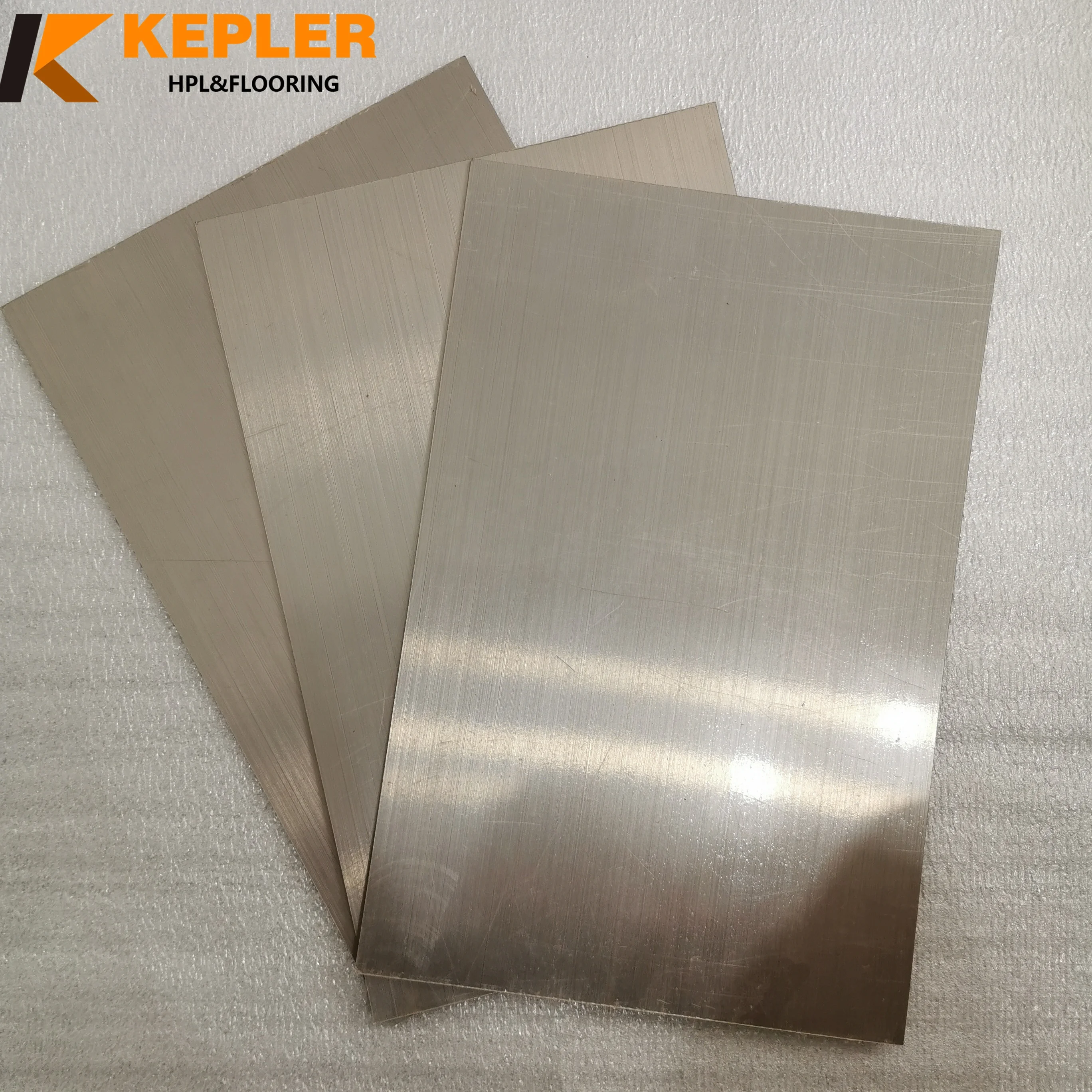 Kepler 1mm Metallic Mirror Brushed HPL Formica High Pressure Laminate Sheet for Furniture Door Decoration