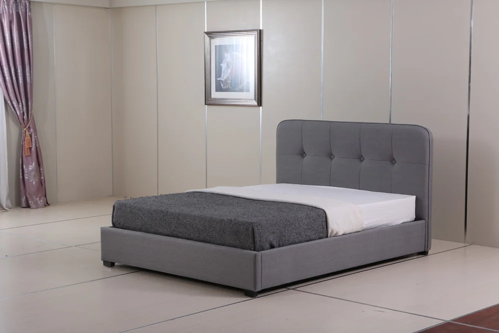 
hydraulic lift up fabric storage modern soft bed 