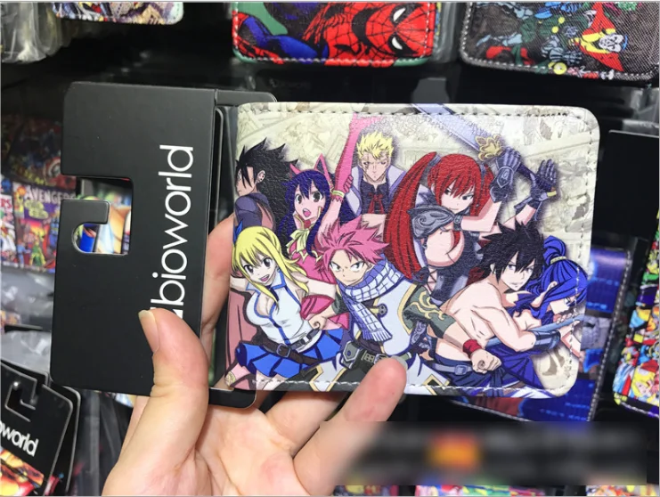 cartoon wallet Anime PU wallet anime boy and girl student wallet