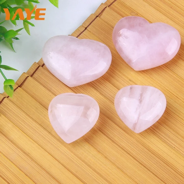 
Multiple Decorative Crystal Healing Stones Rose Quartz Crystal Heart  (62076768474)