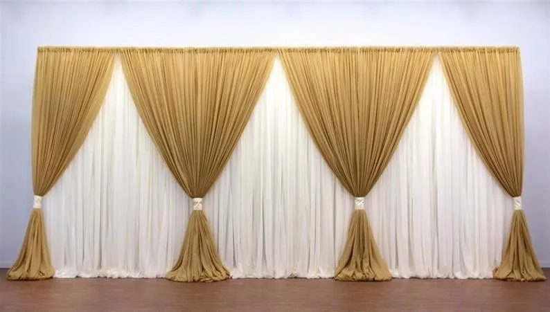 Factory Price White Draping Church Wedding Ceremony Reception Backdrop