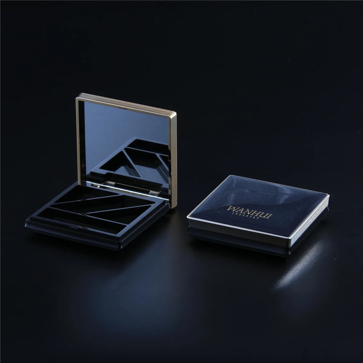 Wholesale window opening eye shadow box cosmetic case