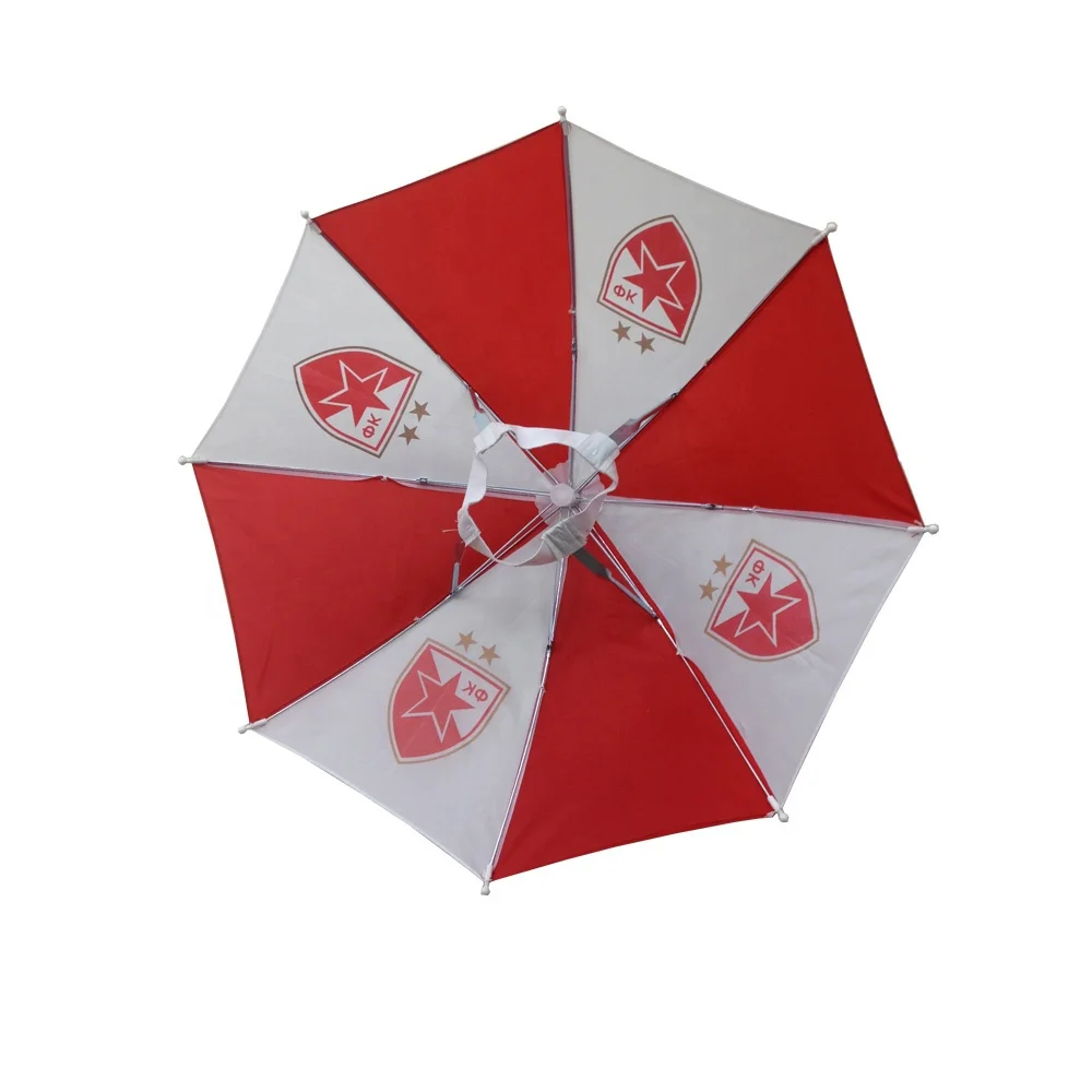 Mini customized umbrella hat advertising sun hat head umbrella
